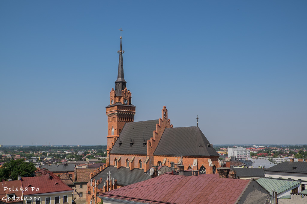 Tarnów atrakcje widok na katedrę z wieży ratuszowej