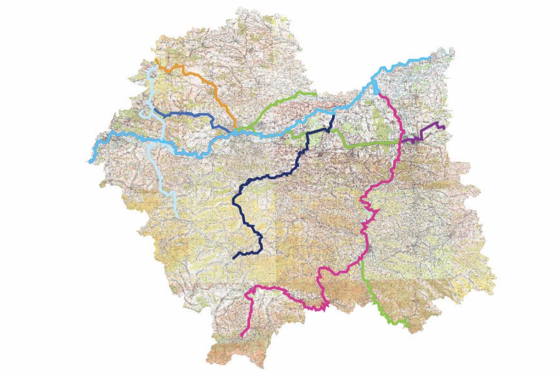 Mapa tras rowerowych Velo Małopolska
