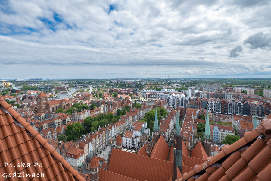 Gdańsk atrakcje - widok z wieży Bazyliki Mariackiej