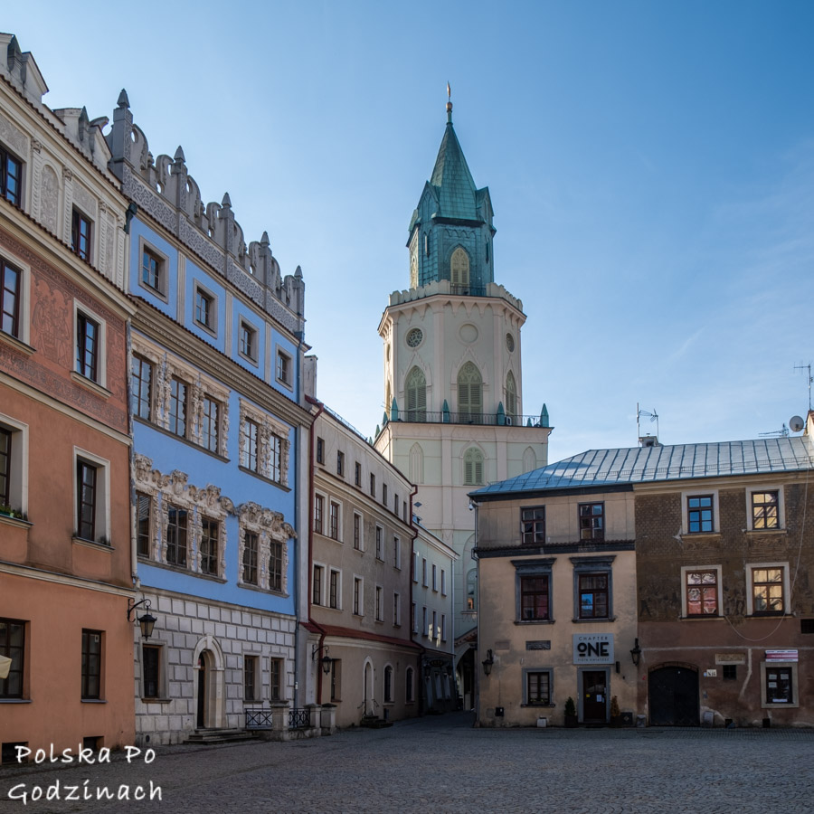 Widok na Wieżę Trynitarską z Rynku - atrakcje Lublina
