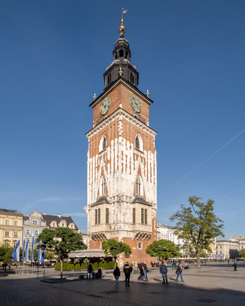 Kraków atrakcje. Wieża Ratuszowa na Rynku Główym w Krakowie.