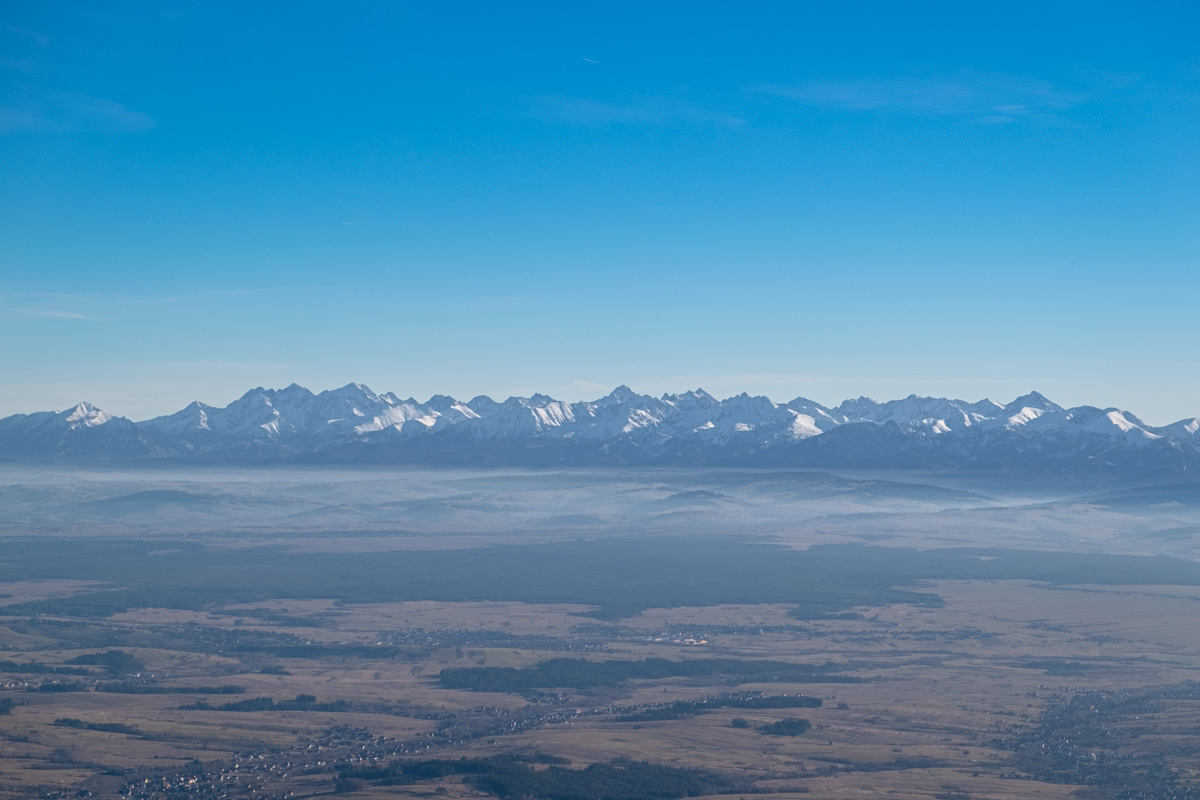 Panorama na Tatry z Babiej Góry.