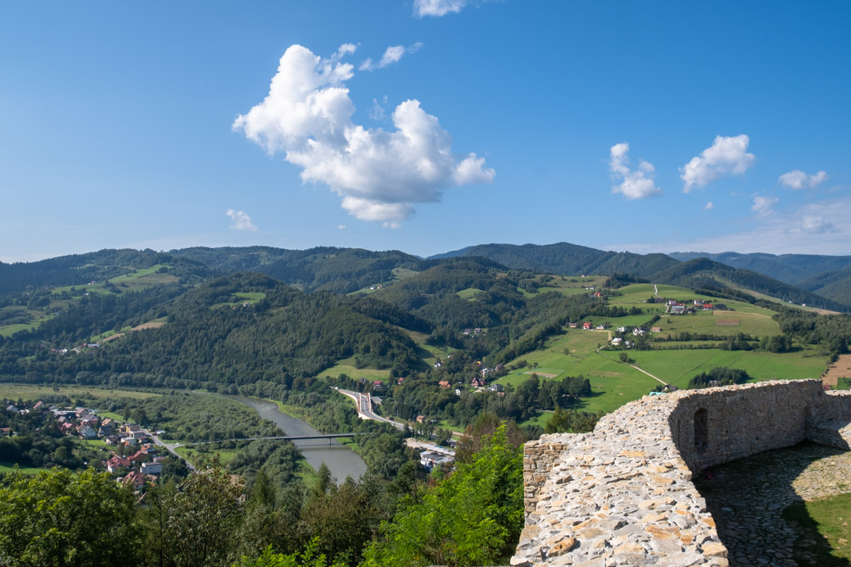 Widok na Poprad z Zamku w Rytrze.