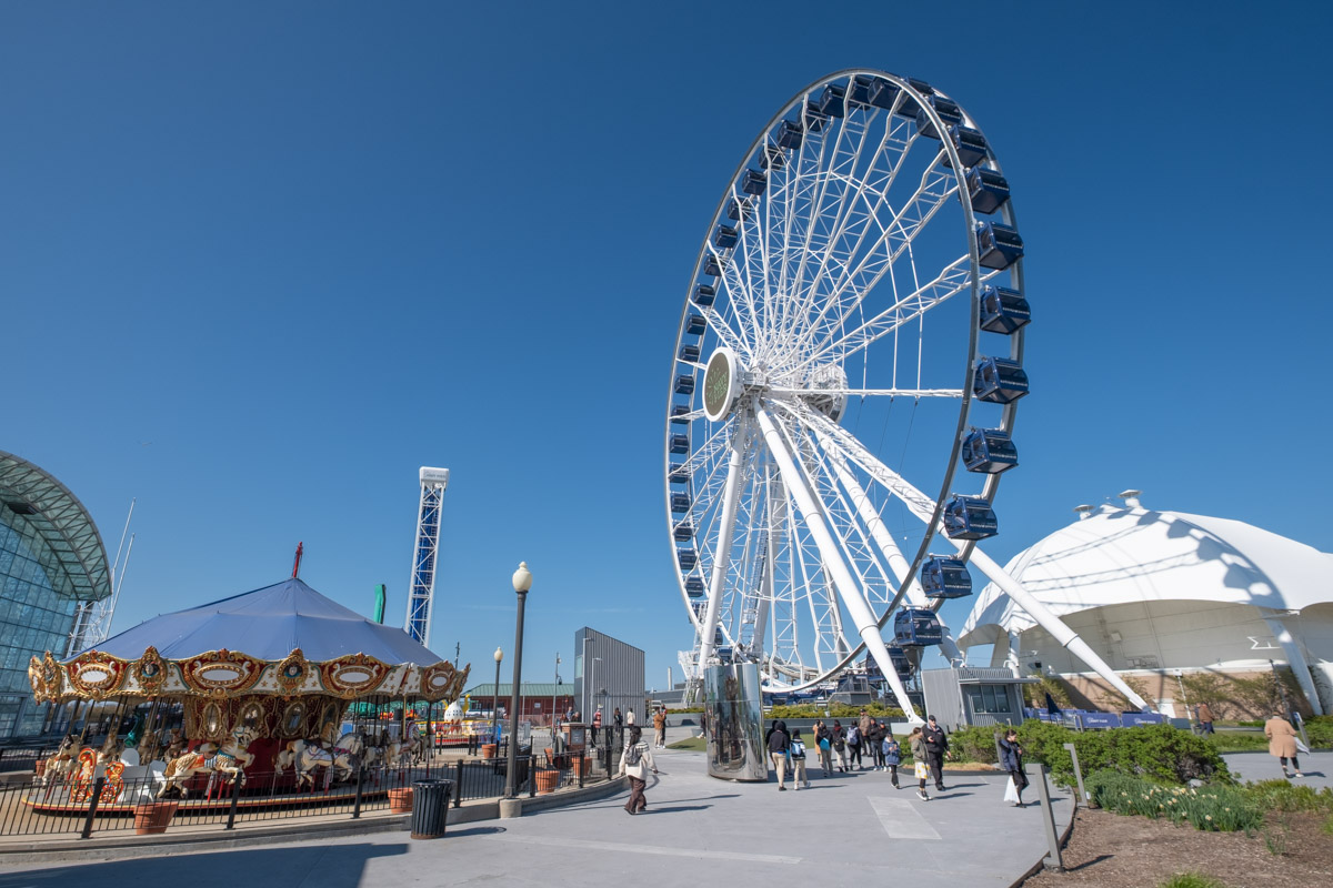 Co warto zobaczyć w Chicago. Diabelskie koło - Centennial Wheel na Navy Pier.